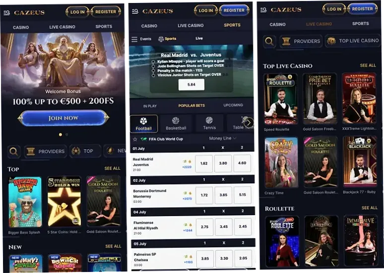 Cazeus sportsbook móvil