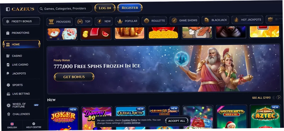 Cazeus Casino revisión completa