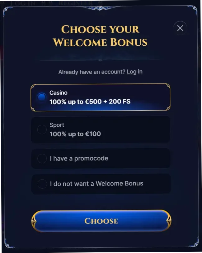 Bono de Bienvenida Cazeus Casino